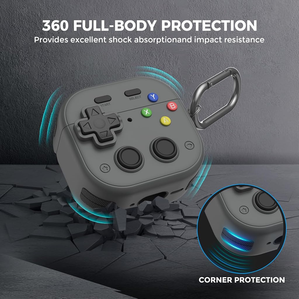 ZORBES® Game Console Design for AirPods pro 2 Case Cover with Secure Lock ZORBES® Game Console Design for AirPods pro 2 Case Cover with Secure Lock